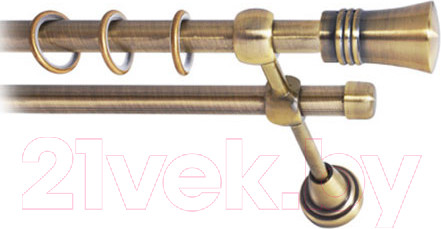 Изображение товара Карниз для штор Lm Decor Гиро 071 2р гладкий (антик, 3.6м)
