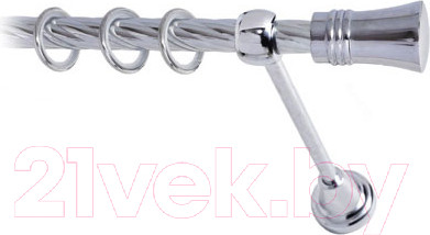 Изображение товара Карниз для штор Lm Decor Гиро 071 1р витой (хром, 2.4м)