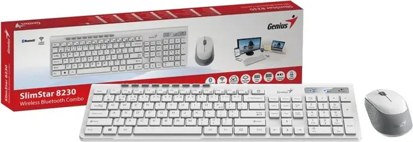 Изображение товара Комплект клавиатура и мышь Genius SlimStar 8230 (белый)