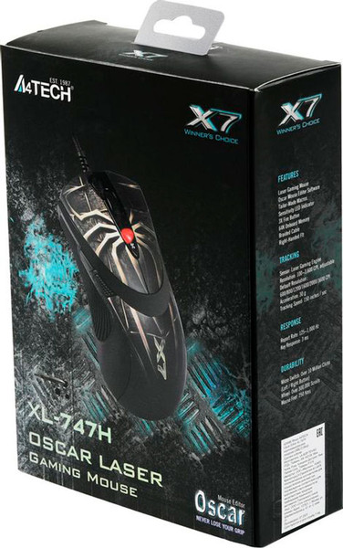 Изображение товара Мышь A4Tech Oscar Editor XL-747H (коричневый/рисунок)