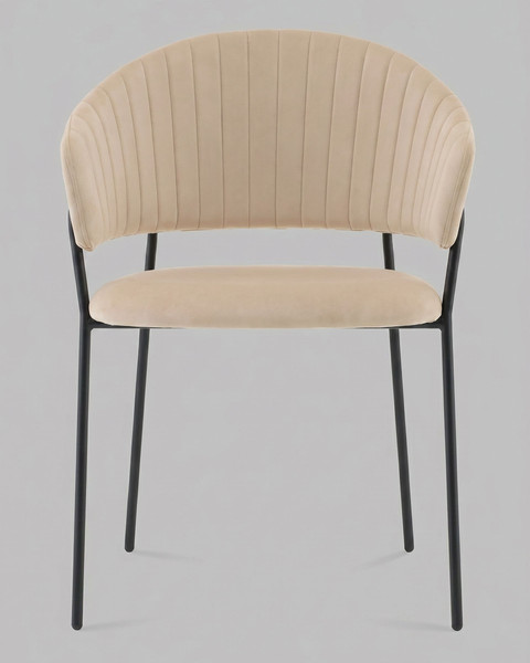 Изображение товара Стул Stool Group Бруно / AV 433-H06-9005 (велюр кремовый/черный муар)