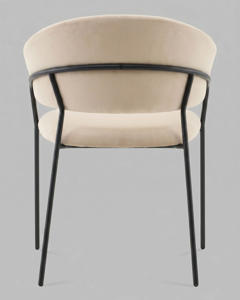 Изображение товара Стул Stool Group Бруно / AV 433-H06-9005 (велюр кремовый/черный муар)