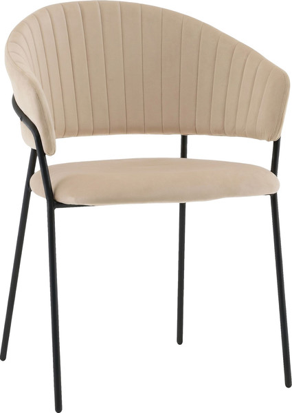 Изображение товара Стул Stool Group Бруно / AV 433-H06-9005 (велюр кремовый/черный муар)