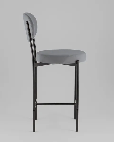 Изображение товара Стул барный Stool Group Бриф Original N / SG006-bmmPlb-C082 (велюр серый)