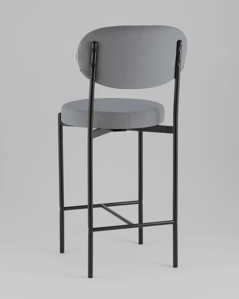 Изображение товара Стул барный Stool Group Бриф Original N / SG006-bmmPlb-C082 (велюр серый)
