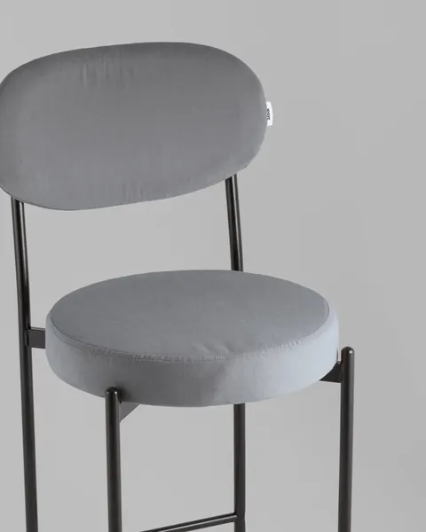 Изображение товара Стул барный Stool Group Бриф Original N / SG006-bmmPlb-C082 (велюр серый)