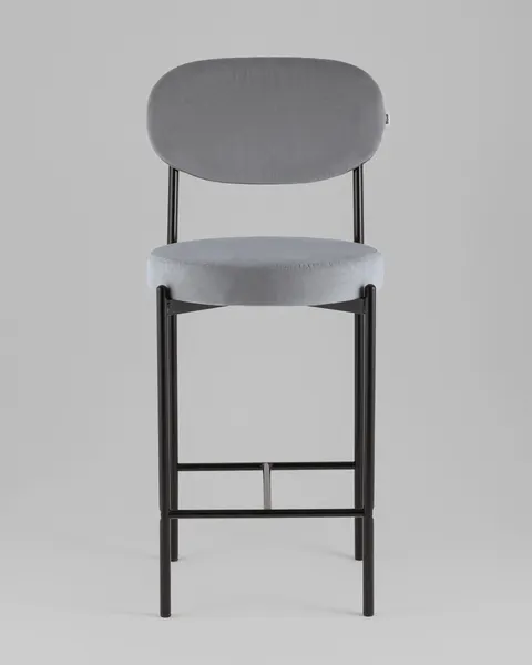 Изображение товара Стул барный Stool Group Бриф Original N / SG006-bmmPlb-C082 (велюр серый)