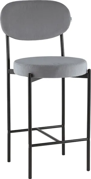 Изображение товара Стул барный Stool Group Бриф Original N / SG006-bmmPlb-C082 (велюр серый)