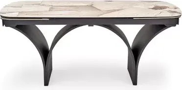 Изображение товара Обеденный стол Halmar Alter 180-260x90 (бежевый мрамор/черный)