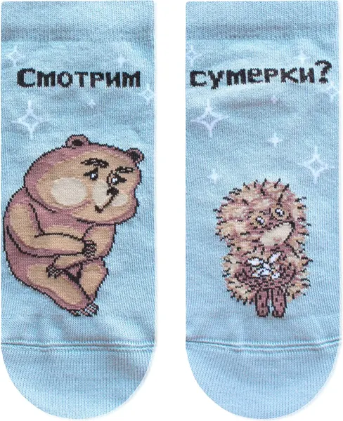 Изображение товара Носки Брестские 1162 Союзмультфильм Ежик в тумане рис.784 (р.23, серо-голубой)