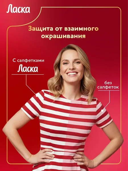 Изображение товара Салфетки для стирки Ласка От окрашивания тканей (40шт)