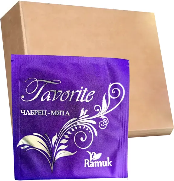 Изображение товара Чай пакетированный RAMUK Favorit черный Чабрец-Мята (200пак)
