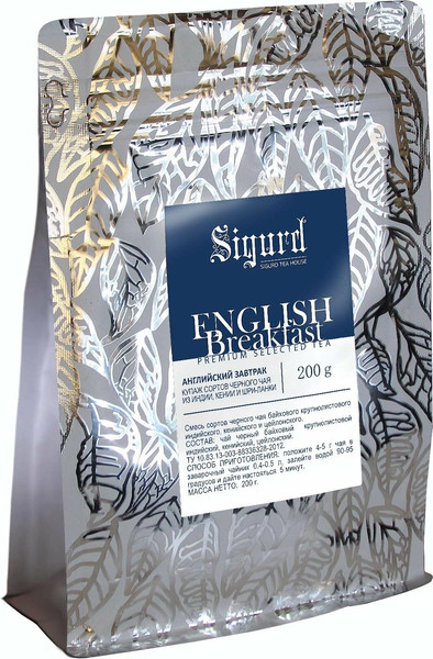 Изображение товара Чай листовой SIGURD English Breakfast Английский завтрак (200г)