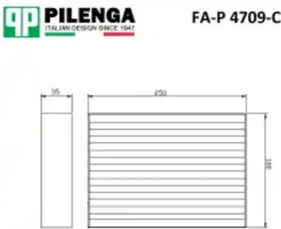 Изображение товара Салонный фильтр Pilenga FAP4709C