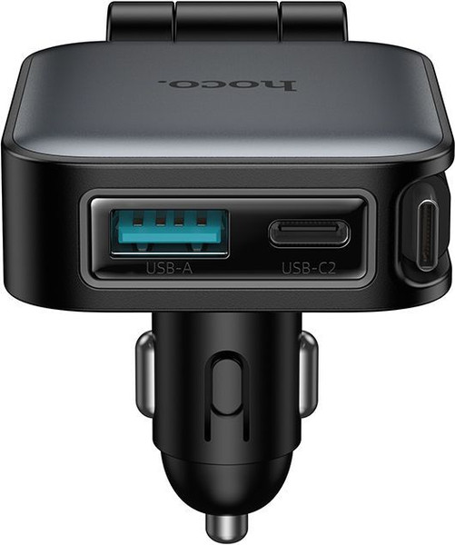 Изображение товара Зарядное устройство автомобильное Hoco Z67 + кабель (металлик)
