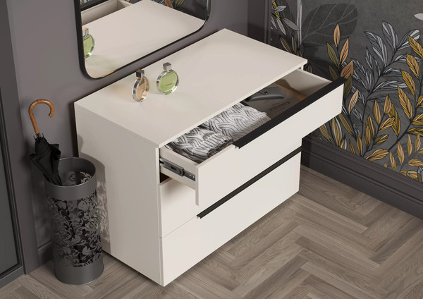 Изображение товара Комод СТИЛЬ Айри КМ-001 3ящ. / АД4 242 (кашемир 2.75)