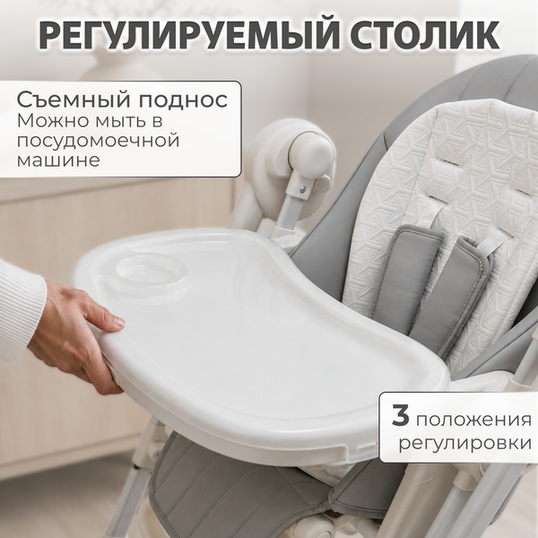 Изображение товара Стульчик для кормления Bubago Mateo BG 215-1 (белый)