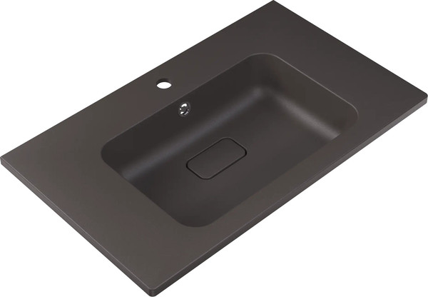 Изображение товара Умывальник Symbolite Соул 80x48 (кварц, серый шелк)