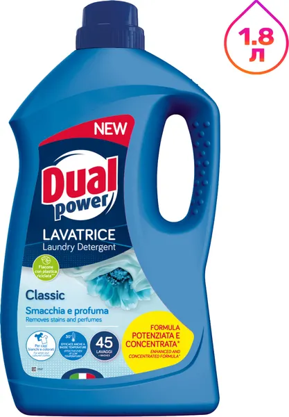 Изображение товара Гель для стирки Dual Power Classic Концентрированный универсальный (1.8л)