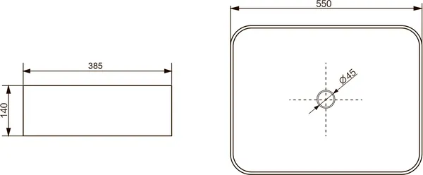 Изображение товара Умывальник Saniteco KW-1607 (белый)