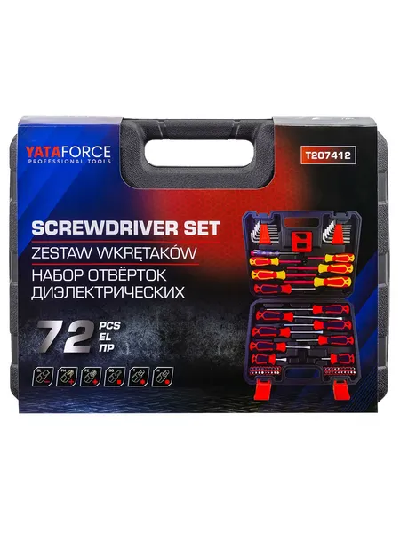 Изображение товара Набор отверток Yataforce YF-T207412 (67420), (72шт)