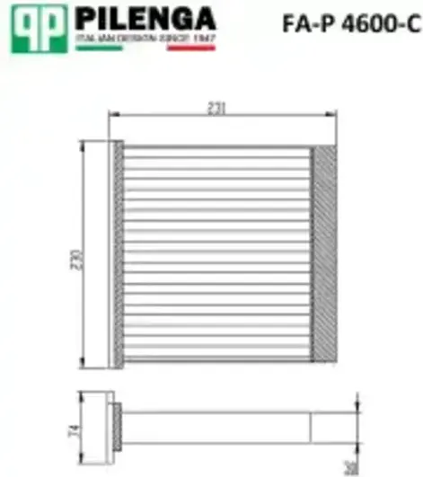 Изображение товара Салонный фильтр Pilenga FAP4600C