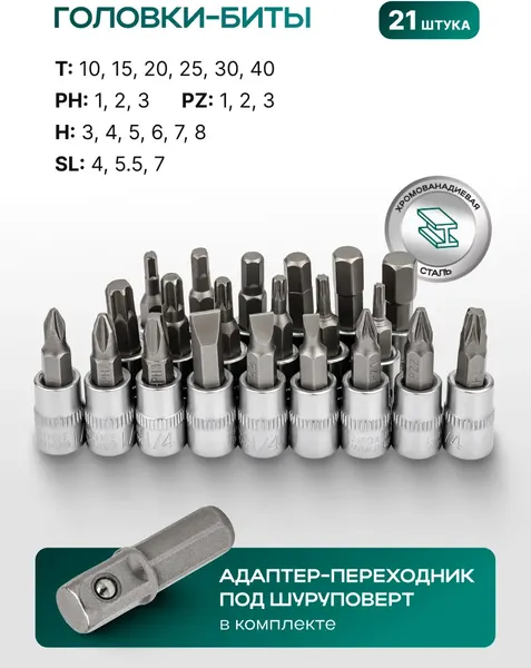 Изображение товара Универсальный набор инструментов RockForce RF LIGHT-2531-5 (67594)
