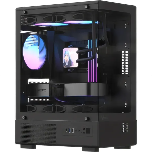 Изображение товара Корпус для компьютера Formula Crystal Z1CM v2 (черный, без БП)