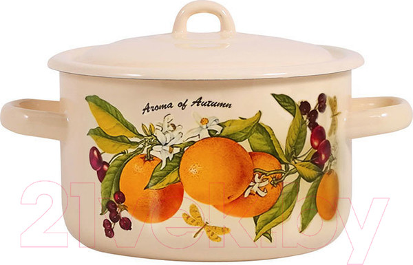 Изображение товара Кастрюля Лысьвенские эмали Фруктовая фантазия / С-16111/4 КмЭ