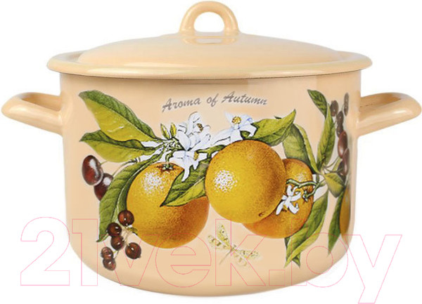 Изображение товара Кастрюля Лысьвенские эмали Фруктовая фантазия / С-16141/4 КмЭ