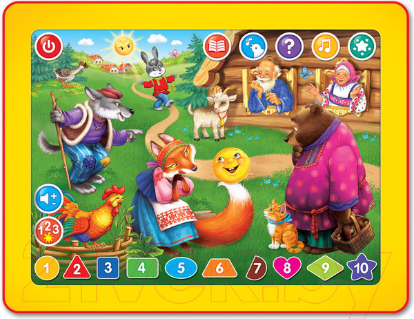 Изображение товара Развивающая игрушка Азбукварик Планшетик. Колобок / 1910