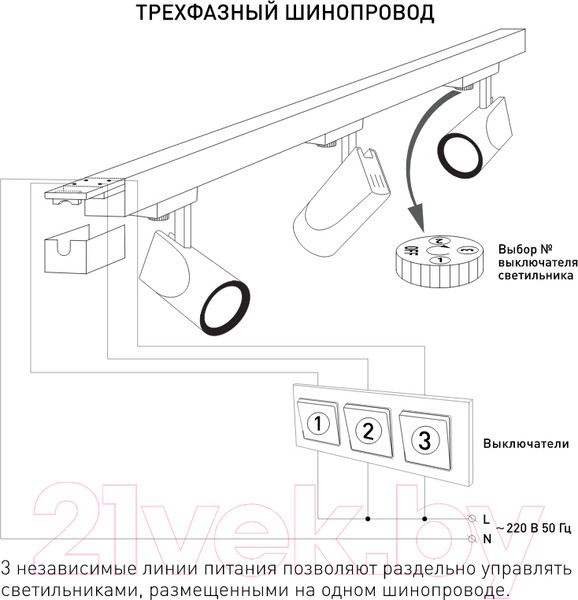 Изображение товара Шинопровод Elektrostandard TRL-1-3-200-WH (белый)