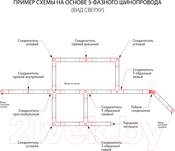 Изображение товара Шинопровод Elektrostandard TRL-1-3-200-WH (белый)