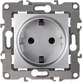 Изображение товара Розетка ЭРА Schuko 12-2001-03 / Б0014683 (алюминий)