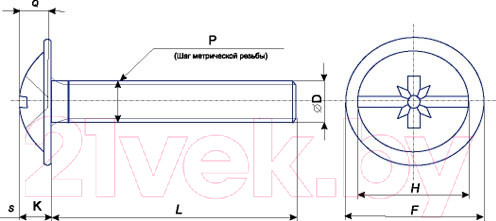 Изображение товара Винт ЕКТ Kombi 4х20 / 61103 (1000шт, цинк)