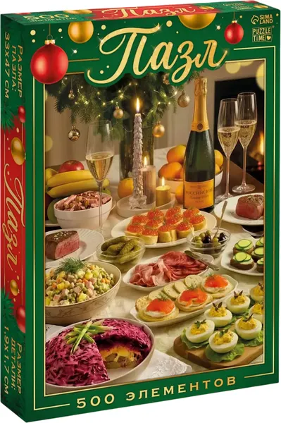 Изображение товара Пазл Puzzle Time Новогодний ужин / 11024469 (500эл)