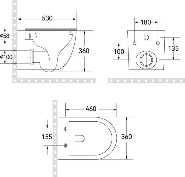 Изображение товара Инсталляция с подвесным унитазом Roxen StounFix Dual Fresh 966636 (с креплениями, шумоизоляционной плитой, аромадозатором и кнопкой смыва)