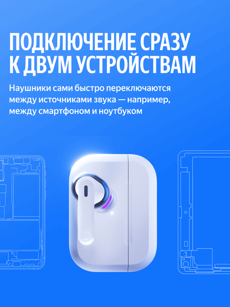 Изображение товара Беспроводные наушники Яндекс Дропс YNDX-00150WHT (белый)
