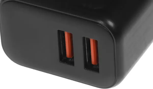 Изображение товара Зарядное устройство сетевое BoraSCO 2xUSB-A microUSB 15Вт 3A / 52579 (черный)