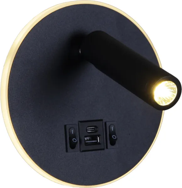 Изображение товара Светильник Reluce 86203-9.2-001KT LED12W+USB BK