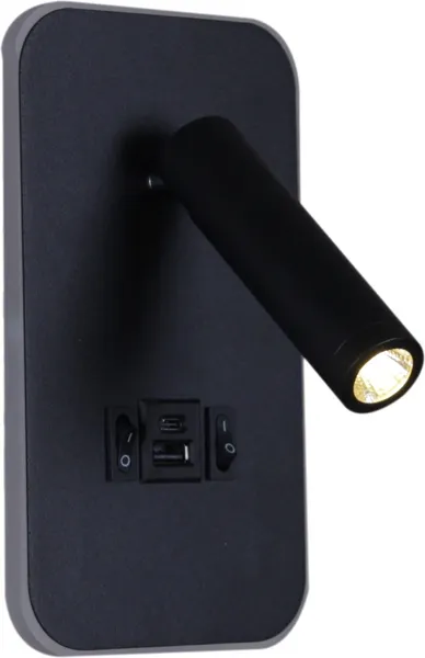 Изображение товара Светильник Reluce 86204-9.2-001KT LED12W+USB BK
