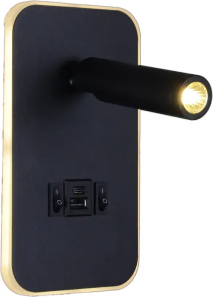 Изображение товара Светильник Reluce 86204-9.2-001KT LED12W+USB BK