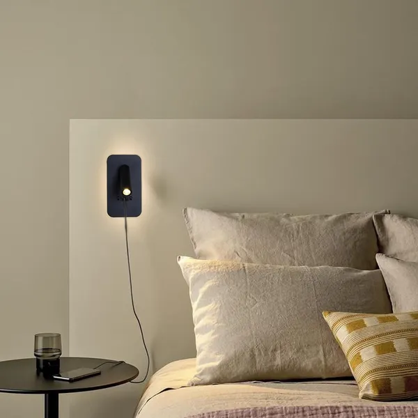 Изображение товара Светильник Reluce 86204-9.2-001KT LED12W+USB BK