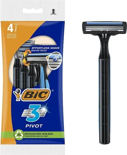 Изображение товара Набор бритвенных станков Bic Pivot 3 лезвия (4шт)