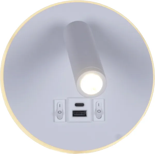Изображение товара Светильник Reluce 86203-9.2-001KT LED12W+USB WT
