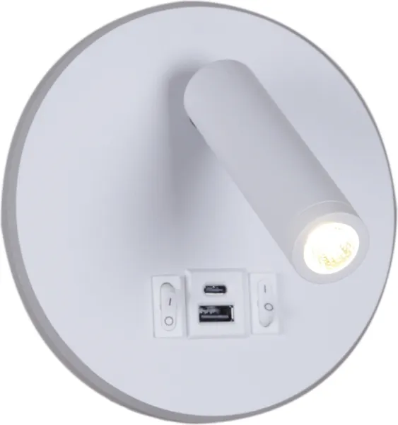 Изображение товара Светильник Reluce 86203-9.2-001KT LED12W+USB WT