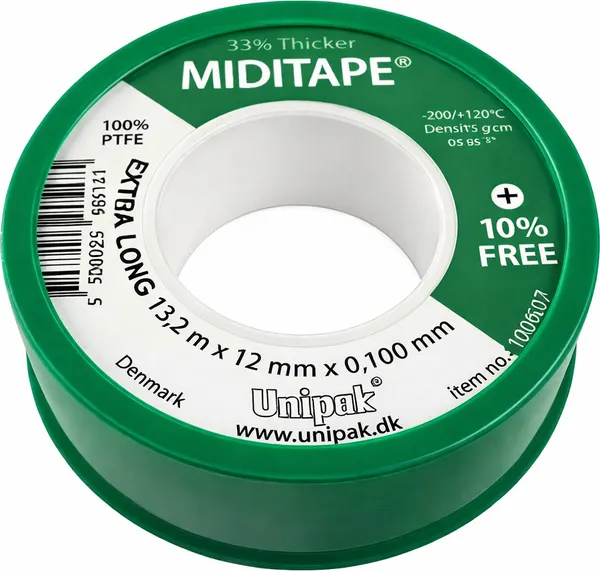 Изображение товара ФУМ-лента Unipak Miditape 12x0.1мм (13.5м)