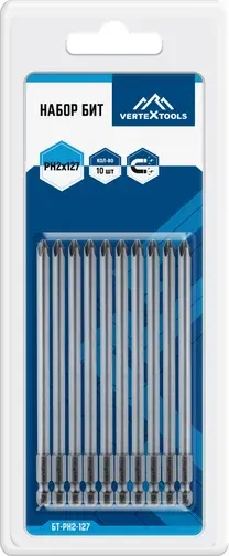 Изображение товара Набор бит Vertex Tools PH2x127 / БТ-PH2-127 (10шт)