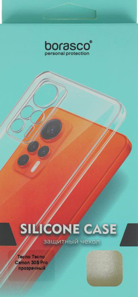 Изображение товара Чехол-накладка BoraSCO Silicone Case для Tecno Camon 30S Pro / 73899 (прозрачный)