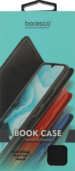 Изображение товара Чехол-книжка BoraSCO Tecno Pova 6/6 Pro / 73168 (черный)